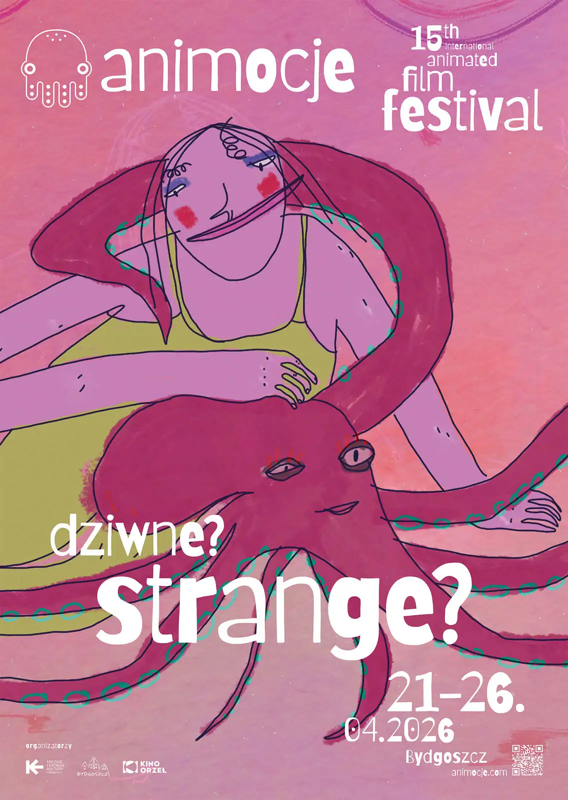 Obraz z osobą siedzącą za ośmiornicą i głaszczącą ją po głowie